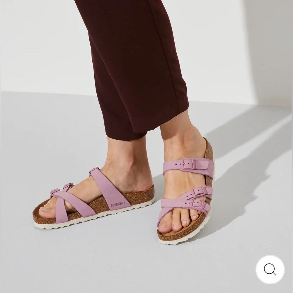 **SOLD** Birkenstock Franca Leather Orchid Soft Footbed Sandals Ladies 8 Men 6 - Picture 15 of 16
